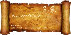 Hohl Zenóbia névjegykártya